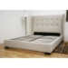 Favela Beige Linen Queen Platform Bed - WI-B-62-CW-018