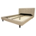 Quincey Cream Fabric Platform Bed - WI-B-86-C-172-X