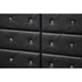 Luminescence Faux Leather Dresser - 6 Drawers, Black - WI-BBT2030-DRESSER-BLACK