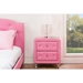 Stella 2 Drawers Nightstand - Crystal Tufted, Pink - WI-BBT3084-PINK-NS