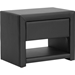 Massey Upholstered Nightstand - 1 Drawer, Black - WI-BBT3092-BLACK-NS
