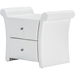 Victoria Faux Leather Nightstand - 2 Drawers, White - WI-BBT3111A1-WHITE-NS