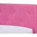 Barbara Faux Leather Full Bed - Crystal Button Tufted, Pink - WI-BBT6140-FULL-PINK