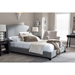 Aisling Fabric Platform Bed - Nailhead - WI-BBT6328-BED