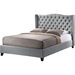 Norwich Linen Platform Bed - Button Tufted - WI-BBT6344-BED