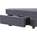 Brisbane Fabric Storage Platform Bed - 2 Drawers - WI-BBT6347