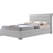 Monaco Faux Leather Platform Bed - Tufted, White - WI-BBT6424-WHITE-BED