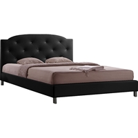 Canterbury Leather Platform Bed - Button Tufted 