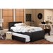Cosmo Faux Leather Twin Trundle Bed - Black - WI-BBT6469-TWIN-BLACK