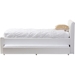 Cosmo Faux Leather Twin Trundle Bed - White - WI-BBT6469-TWIN-WHITE