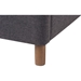 Germaine Fabric Platform Bed - Grid Tufted, Dark Gray - WI-BBT6569-DARK-GRAY