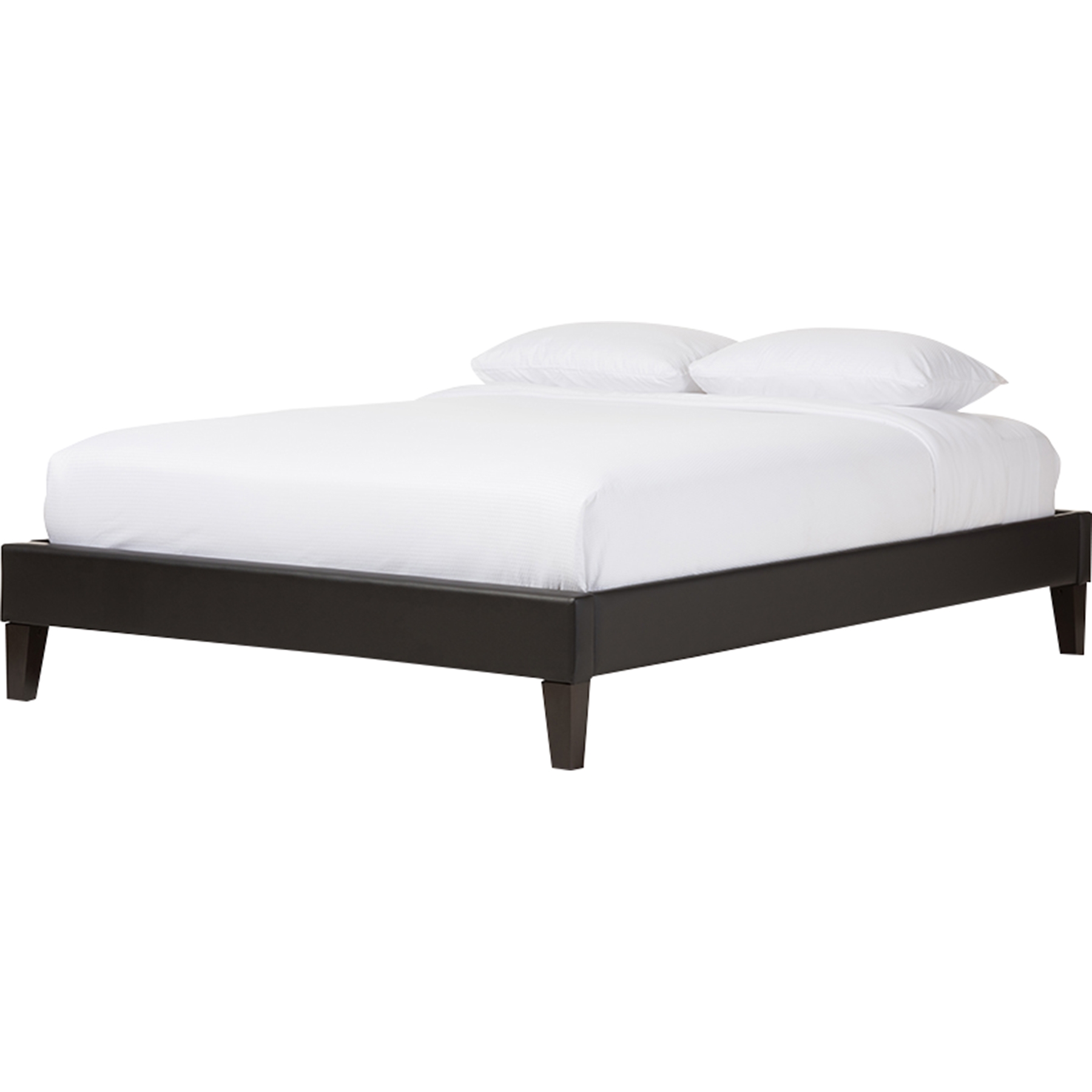 Lancashire Faux Leather Platform Bed - Faux Leather 