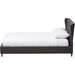 Camden Fabric Upholstered Platform Bed - Button Tufted, Dark Gray - WI-BBT6606-DARK-GRAY-H1217-20