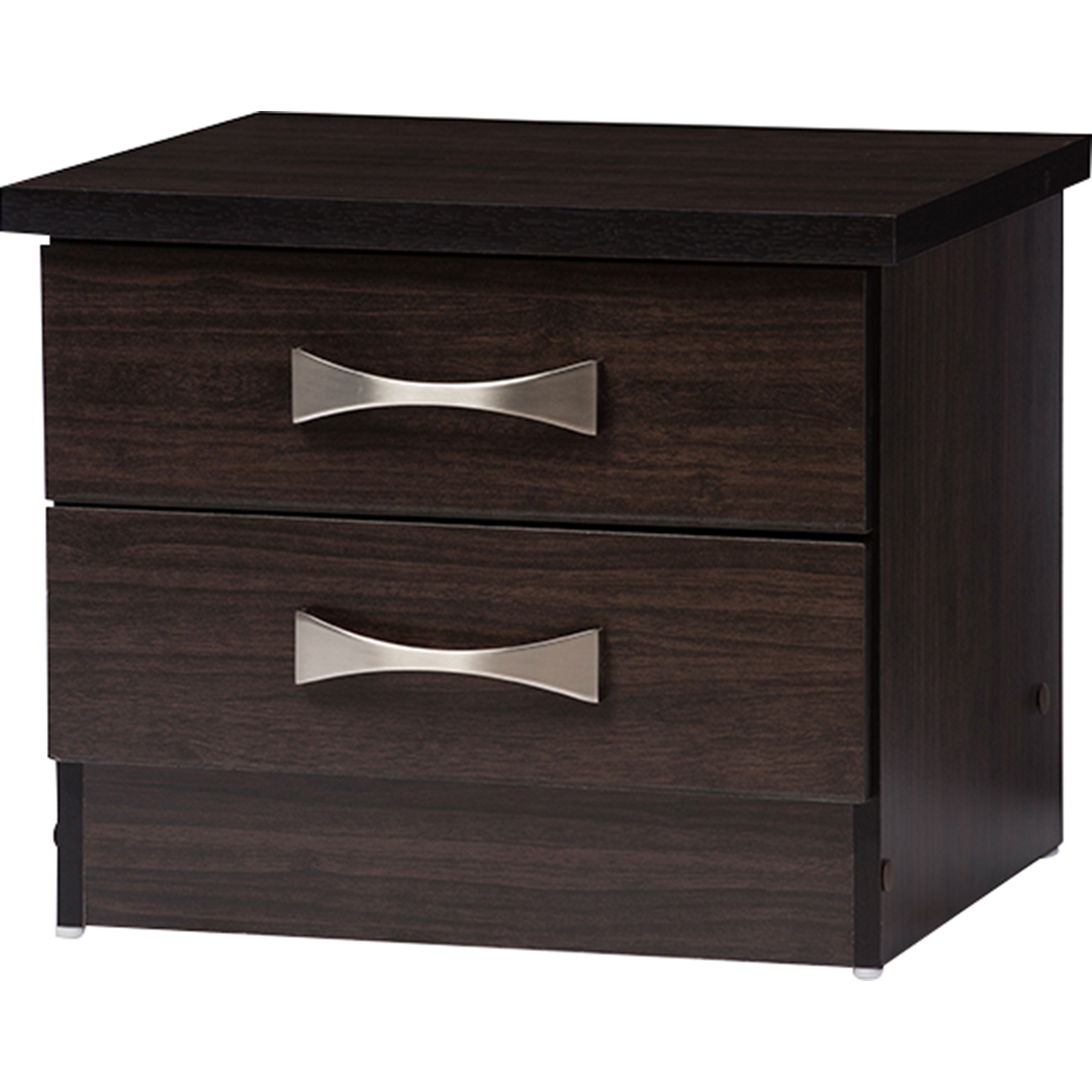 Colburn 2 Drawers Storage Nightstand - Wenge 