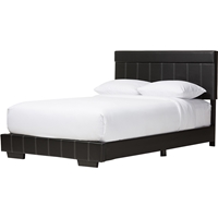 Solo Faux Leather Full Platform Bed - Black 