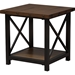 Herzen 1 Shelf End Table - Antique Black and Brown - WI-CA-1117-ET