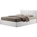 Templemore Leather Queen Platform Bed - White - WI-CF8287-QUEEN-WHITE