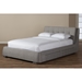 Camile Fabric Upholstered 4 Drawers Storage Platform Bed - Tufted, Gray - WI-CF8545-GRAY