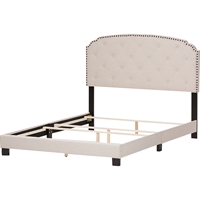 Lexi Upholstered Bed - Curvaceous Headboard, Nailheads 