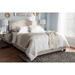 Emerson Upholstered Bed - Curvaceous Headboard, Nailheads - WI-CF8747-G-BED