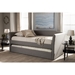 Camino Fabric Upholstered Daybed - Guest Trundle Bed, Gray - WI-CF8756-GRAY-DAY-BED