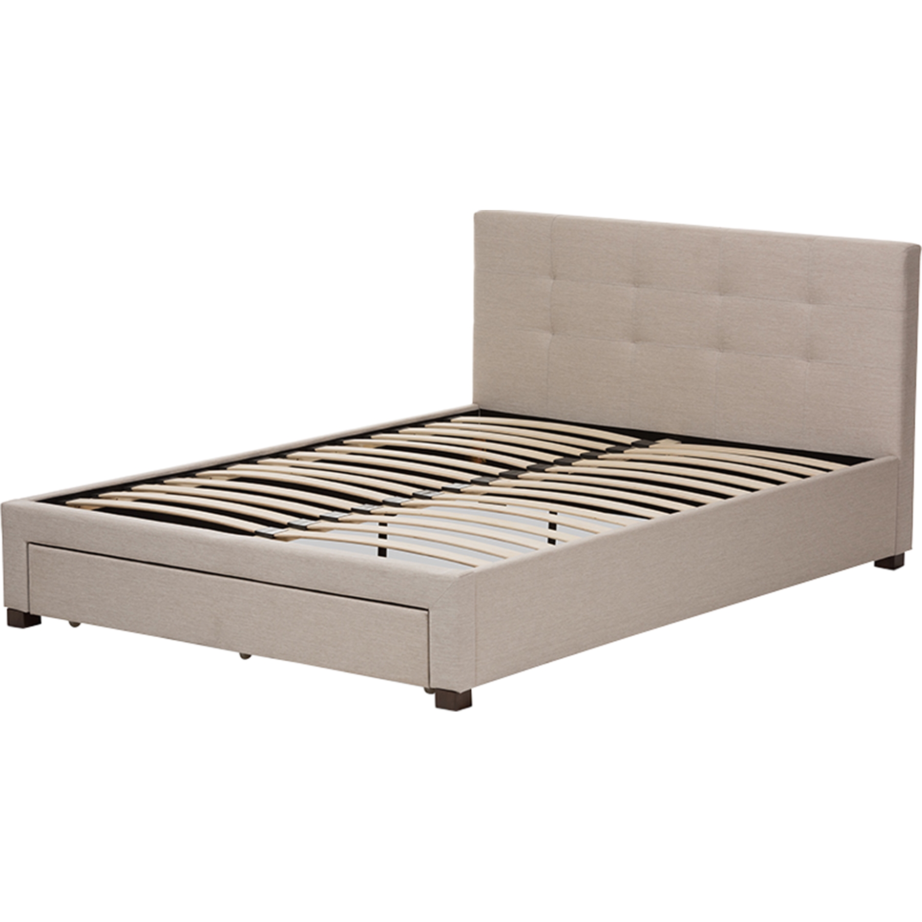 Brandy Platform Bed - Storage, Grid-Tufting 