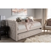 Alena Daybed with Trundle - Light Beige - WI-CF8825-LIGHT-BEIGE-DAYBED
