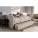 Alena Daybed with Trundle - Light Beige - WI-CF8825-LIGHT-BEIGE-DAYBED