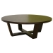 Chasity Black Stained Oak Round Coffee Table - WI-CT-032