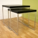 Akron Modern Wood Table Set with Silver Base - WI-CT-038