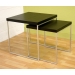 Akron Modern Wood Table Set with Silver Base - WI-CT-038