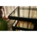 Clara 3-Tiered End Table with Glass Shelves - WI-CT-089B-BLK