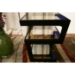 Clara 3-Tiered End Table with Glass Shelves - WI-CT-089B-BLK