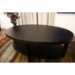 Charleston Modern Black Wood Oval Coffee Table - WI-CT-111-BLK