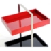 Zuna Black and Red Tray End Table - WI-CT-133A