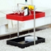 Zuna Black and Red Tray End Table - WI-CT-133A