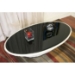 Mayfair Cream Leather Coffee Table with Glass Top - WI-CT-21-017