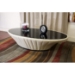 Mayfair Cream Leather Coffee Table with Glass Top - WI-CT-21-017
