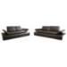Flair Dark Brown Leather Adjustable Arm 2-Piece Convertible Sofa Set - WI-FLAIR-SET