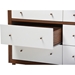 Harlow 6 Drawers Storage Dresser - Walnut Brown and White - WI-FP-6781-WALNUT-WHITE