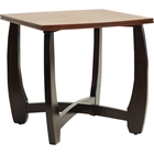 Straitwoode Square End Table - Cherry and Dark Brown