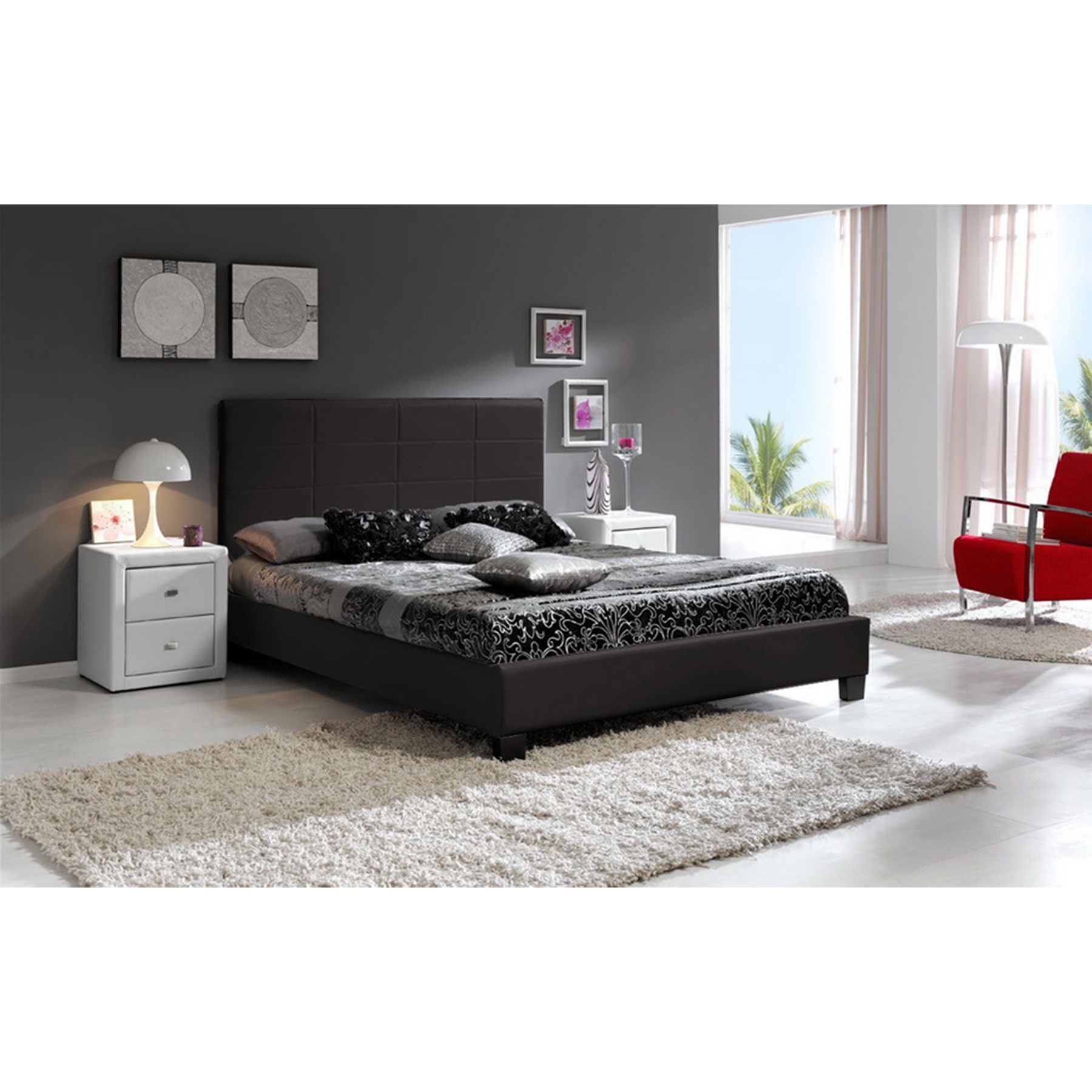 Vivaldi Platform Bed - Faux Leather 