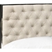 Fiona Fabric Platform Bed - Button Tufted, Beige - WI-K-BED-BEIGE