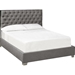 Fiona Fabric Platform Bed - Button Tufted, Gray - WI-K-BED-SLATE