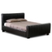 Kent Dark Brown Upholstered Queen Platform Bed - WI-KENT-QUEEN-BED-107