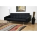 Cooper Black Leather Look Convertible Sofa Bed - WI-LK02-A-PU01-BLACK