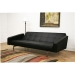 Cooper Black Leather Look Convertible Sofa Bed - WI-LK02-A-PU01-BLACK
