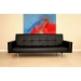 Pia Convertible Sofa - Black Leather Look - WI-LK02-PU01-BLACK
