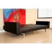 Pia Convertible Sofa - Black Leather Look - WI-LK02-PU01-BLACK