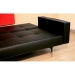 Pia Convertible Sofa - Black Leather Look - WI-LK02-PU01-BLACK